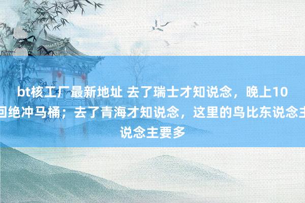 bt核工厂最新地址 去了瑞士才知说念，晚上10点后回绝冲马桶；去了青海才知说念，这里的鸟比东说念主要多