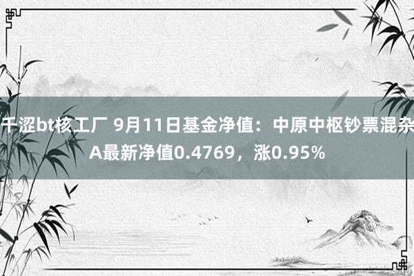 千涩bt核工厂 9月11日基金净值：中原中枢钞票混杂A最新净值0.4769，涨0.95%