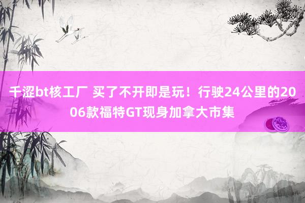 千涩bt核工厂 买了不开即是玩！行驶24公里的2006款福特GT现身加拿大市集