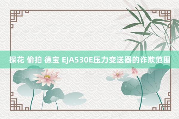 探花 偷拍 德宝 EJA530E压力变送器的诈欺范围