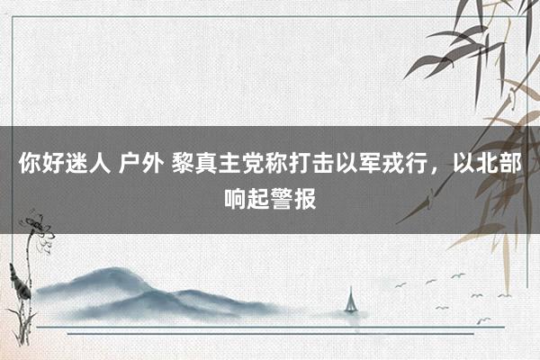 你好迷人 户外 黎真主党称打击以军戎行，以北部响起警报