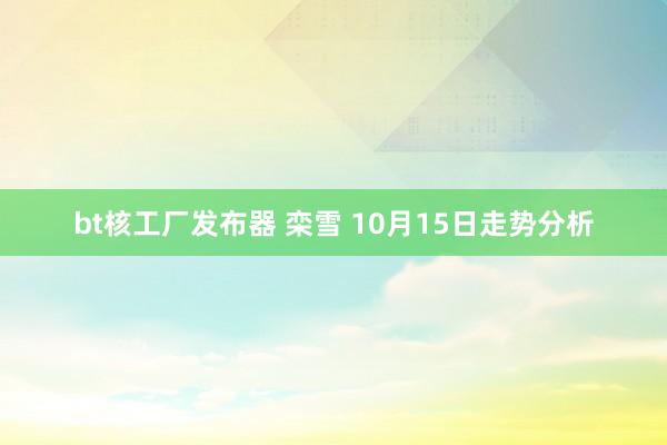 bt核工厂发布器 栾雪 10月15日走势分析