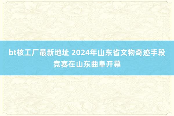 bt核工厂最新地址 2024年山东省文物奇迹手段竞赛在山东曲阜开幕