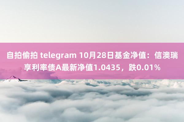 自拍偷拍 telegram 10月28日基金净值：信澳瑞享利率债A最新净值1.0435，跌0.01%