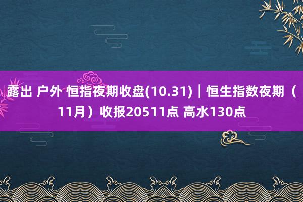 露出 户外 恒指夜期收盘(10.31)︱恒生指数夜期（11月）收报20511点 高水130点