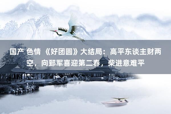 国产 色情 《好团圆》大结局：高平东谈主财两空，向郅军喜迎第二春，柴进意难平