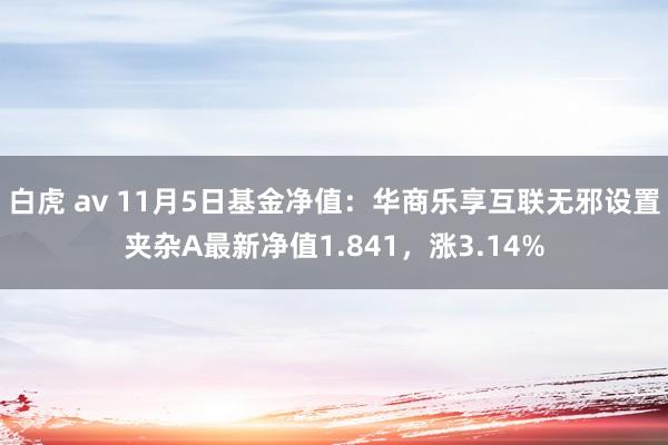 白虎 av 11月5日基金净值：华商乐享互联无邪设置夹杂A最新净值1.841，涨3.14%