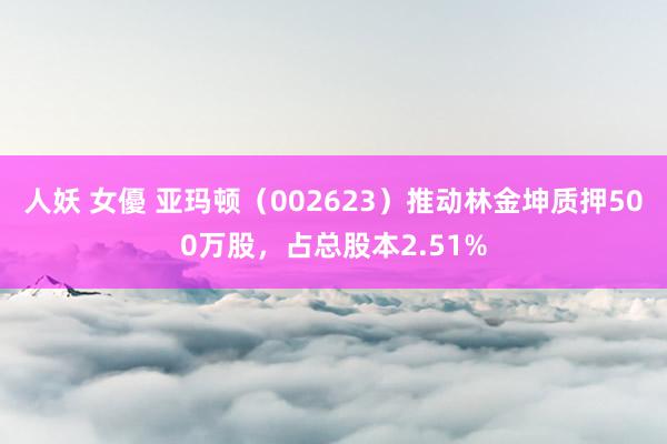 人妖 女優 亚玛顿（002623）推动林金坤质押500万股，占总股本2.51%