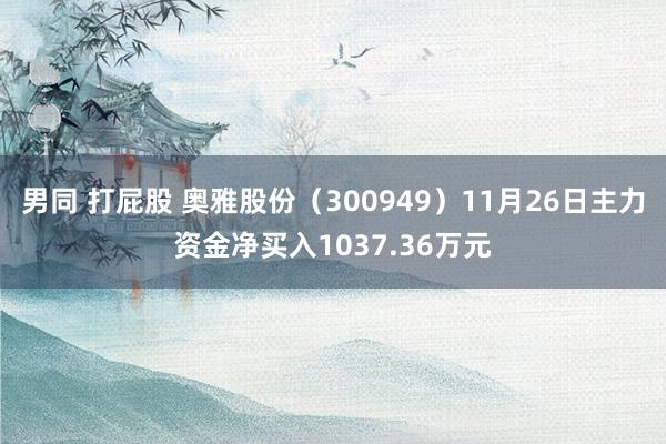 男同 打屁股 奥雅股份（300949）11月26日主力资金净买入1037.36万元