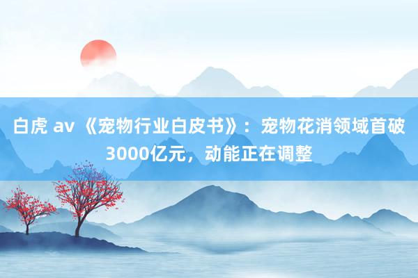 白虎 av 《宠物行业白皮书》：宠物花消领域首破3000亿元，动能正在调整