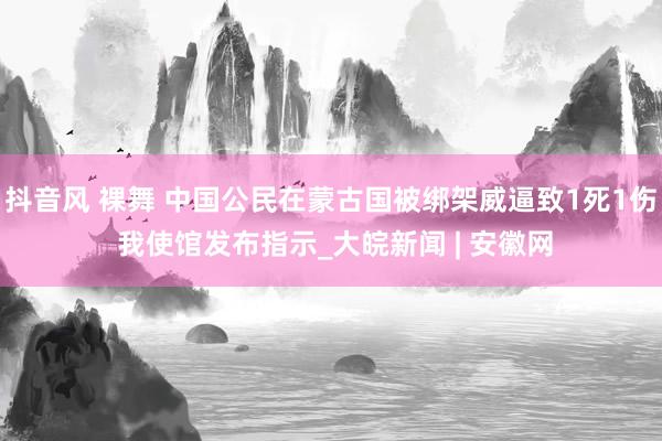 抖音风 裸舞 中国公民在蒙古国被绑架威逼致1死1伤 我使馆发布指示_大皖新闻 | 安徽网