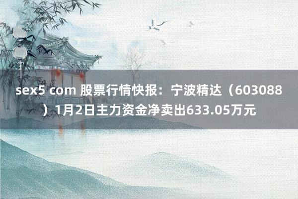 sex5 com 股票行情快报：宁波精达（603088）1月2日主力资金净卖出633.05万元