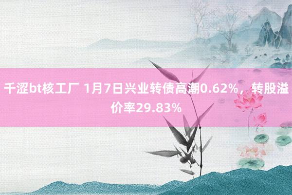 千涩bt核工厂 1月7日兴业转债高潮0.62%，转股溢价率29.83%