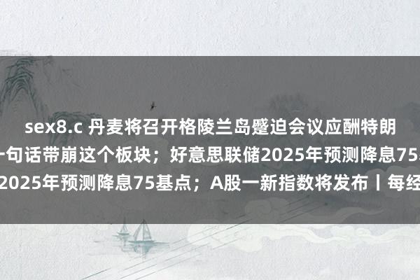 sex8.c 丹麦将召开格陵兰岛蹙迫会议应酬特朗普“收购欲” ；黄仁勋一句话带崩这个板块；好意思联储2025年预测降息75基点；A股一新指数将发布丨每经早参