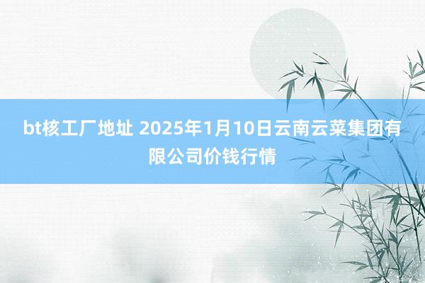 bt核工厂地址 2025年1月10日云南云菜集团有限公司价钱行情