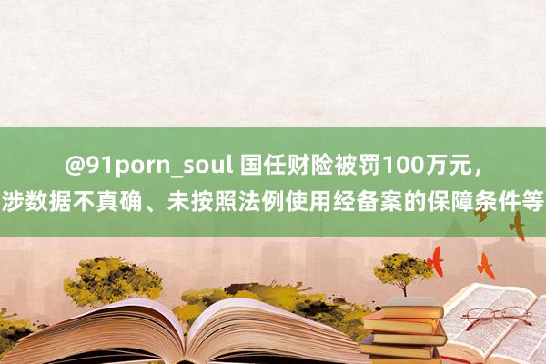 @91porn_soul 国任财险被罚100万元，涉数据不真确、未按照法例使用经备案的保障条件等