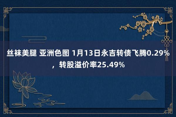 丝袜美腿 亚洲色图 1月13日永吉转债飞腾0.29%，转股溢价率25.49%