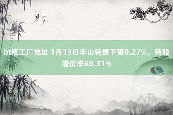 bt核工厂地址 1月13日丰山转债下落0.27%，转股溢价率68.31%