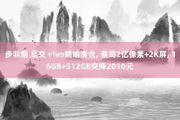 步非烟 足交 vivo晓喻清仓， 蔡司2亿像素+2K屏， 16GB+512GB突降2010元