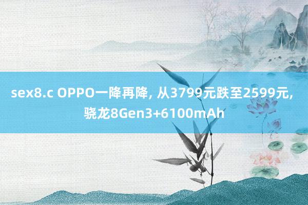 sex8.c OPPO一降再降， 从3799元跌至2599元， 骁龙8Gen3+6100mAh