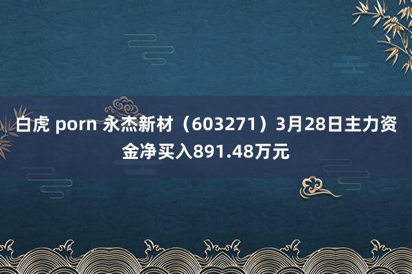 白虎 porn 永杰新材（603271）3月28日主力资金净买入891.48万元