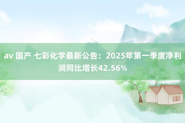 av 国产 七彩化学最新公告：2025年第一季度净利润同比增长42.56%